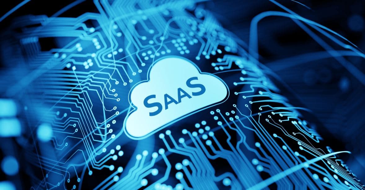 SaaS cloud on computer chip