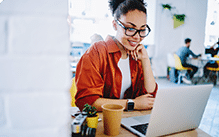 Woman at computer